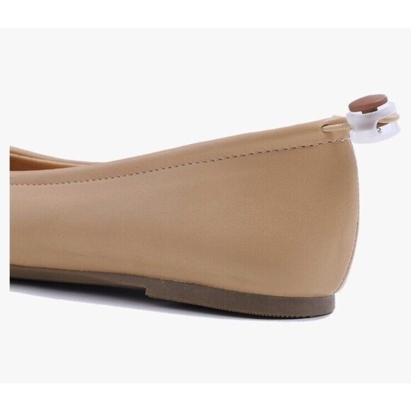 FEVERSOLE Women Size 6 Shoes Soft Cushion Tan Color Elastic Adjustable Ballet - Picture 4 of 9